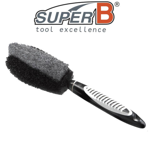 SuperB Bike Cleaning Brush - Bristle & Sponge